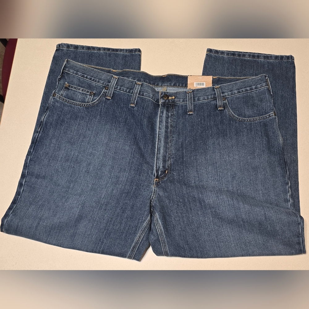 Carhartt Men's Size 48 X 30 Relaxed Fit Jeans Medium Wash 5 Pocket Workwear NWT - Picture 4 of 9